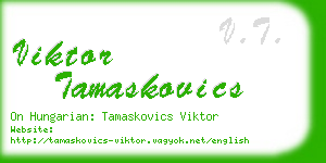 viktor tamaskovics business card